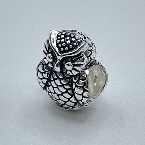 925 Sterling Silver Owl Charm For Charm Bracelet Boho Statement Cute Timeless - Picture 4 of 7